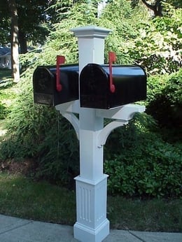 Cedar Mailbox Post